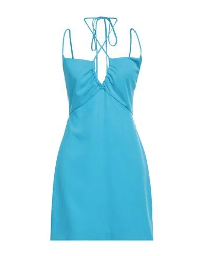 P.a.r.o.s.h P. A.r. O.s. H. Woman Mini Dress Azure Size S Polyester, Elastane In Blue