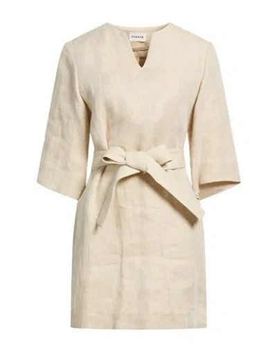 P.a.r.o.s.h P. A.r. O.s. H. Woman Mini Dress Beige Size Xs Linen In Neutral