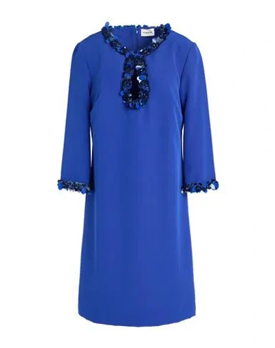 P.a.r.o.s.h P. A.r. O.s. H. Woman Mini Dress Blue Size M Polyester, Elastane, Pvc - Polyvinyl Chloride, Glass