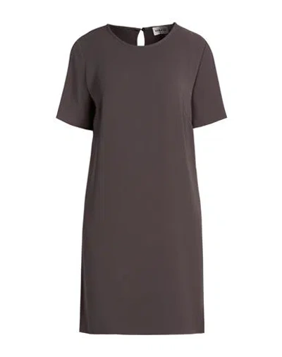 P.a.r.o.s.h P. A.r. O.s. H. Woman Mini Dress Chocolate Brown Size S Polyester In Gray