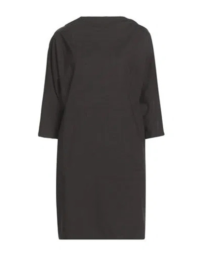 P.a.r.o.s.h P. A.r. O.s. H. Woman Mini Dress Dark Brown Size M Virgin Wool, Elastane