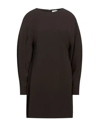 P.a.r.o.s.h P. A.r. O.s. H. Woman Mini Dress Dark Brown Size S Polyester In Black