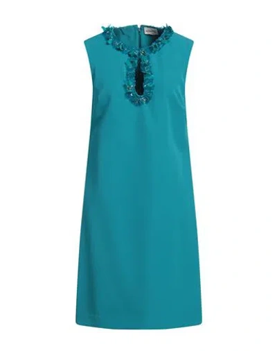 P.a.r.o.s.h P. A.r. O.s. H. Woman Mini Dress Deep Teal Size M Polyester, Elastane, Pvc - Polyvinyl Chloride, Gla In Green