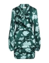 P.a.r.o.s.h P. A.r. O.s. H. Woman Mini Dress Emerald Green Size L Silk, Elastane
