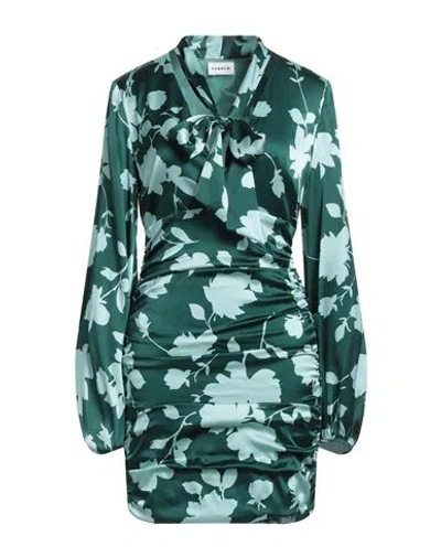 P.a.r.o.s.h P. A.r. O.s. H. Woman Mini Dress Emerald Green Size L Silk, Elastane