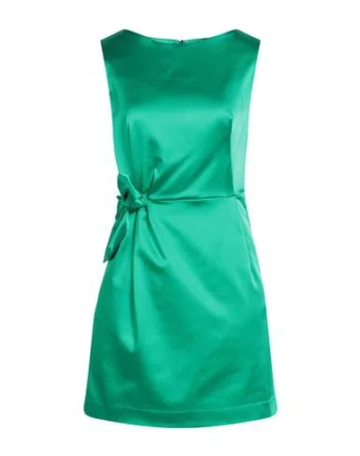 P.a.r.o.s.h P. A.r. O.s. H. Woman Mini Dress Emerald Green Size M Acetate, Polyamide, Elastane