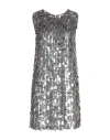 P.a.r.o.s.h P. A.r. O.s. H. Woman Mini Dress Lead Size S Polyamide, Elastane, Pvc - Polyvinyl Chloride In Grey