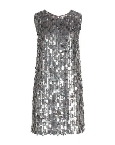 P.a.r.o.s.h P. A.r. O.s. H. Woman Mini Dress Lead Size S Polyamide, Elastane, Pvc - Polyvinyl Chloride In Grey