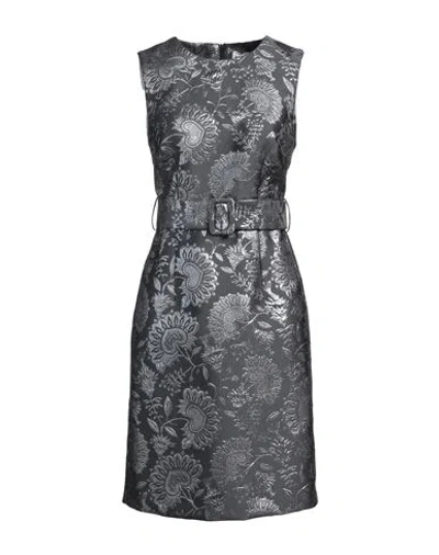 P.a.r.o.s.h P. A.r. O.s. H. Woman Mini Dress Lead Size S Polyester, Polyamide, Metallic Fiber In Black