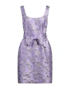 P.a.r.o.s.h P. A.r. O.s. H. Woman Mini Dress Lilac Size M Polyester, Polyamide, Metallic Fiber In Purple