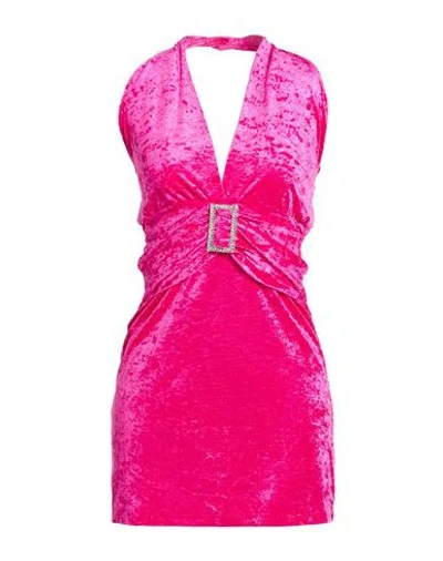 P.a.r.o.s.h P. A.r. O.s. H. Woman Mini Dress Magenta Size M Polyamide, Elastane In Animal Print