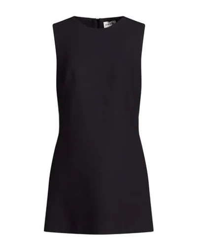P.a.r.o.s.h Round-neck Sleeveless Minidress In Black