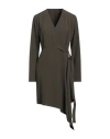 P.a.r.o.s.h P. A.r. O.s. H. Woman Mini Dress Military Green Size L Polyester, Elastane In Green