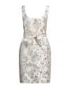 P.a.r.o.s.h P. A.r. O.s. H. Woman Mini Dress Off White Size L Polyester, Polyamide, Metallic Fiber