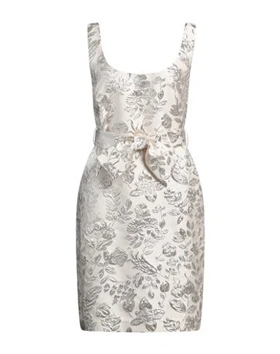 P.a.r.o.s.h P. A.r. O.s. H. Woman Mini Dress Off White Size L Polyester, Polyamide, Metallic Fiber