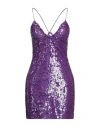 P.a.r.o.s.h P. A.r. O.s. H. Woman Mini Dress Purple Size M Polyamide, Elastane In Purple