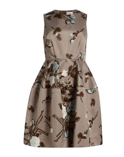 P.a.r.o.s.h P. A.r. O.s. H. Woman Mini Dress Sage Green Size Xs Polyester In Brown