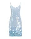 P.a.r.o.s.h P. A.r. O.s. H. Woman Mini Dress Sky Blue Size L Polyamide, Elastane, Pvc - Polyvinyl Chloride In Blue