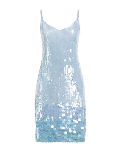 P.a.r.o.s.h P. A.r. O.s. H. Woman Mini Dress Sky Blue Size L Polyamide, Elastane, Pvc - Polyvinyl Chloride