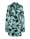 P.a.r.o.s.h P. A.r. O.s. H. Woman Mini Dress Turquoise Size M Silk, Elastane In Blue