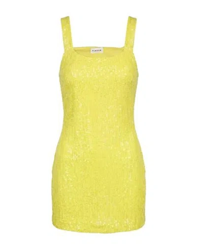 P.a.r.o.s.h P. A.r. O.s. H. Woman Mini Dress Yellow Size S Pvc - Polyvinyl Chloride In Animal Print