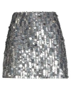 P.a.r.o.s.h P. A.r. O.s. H. Woman Mini Skirt Grey Size M Polyamide, Elastane, Pvc - Polyvinyl Chloride In Metallic