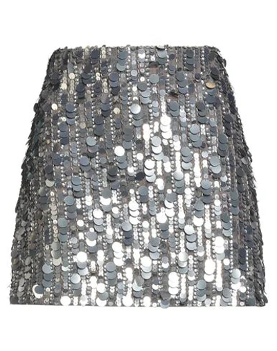 P.a.r.o.s.h P. A.r. O.s. H. Woman Mini Skirt Grey Size M Polyamide, Elastane, Pvc - Polyvinyl Chloride