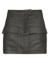 P.a.r.o.s.h P. A.r. O.s. H. Woman Mini Skirt Military Green Size L Virgin Wool, Elastane In Green