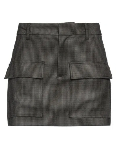 P.a.r.o.s.h P. A.r. O.s. H. Woman Mini Skirt Military Green Size L Virgin Wool, Elastane