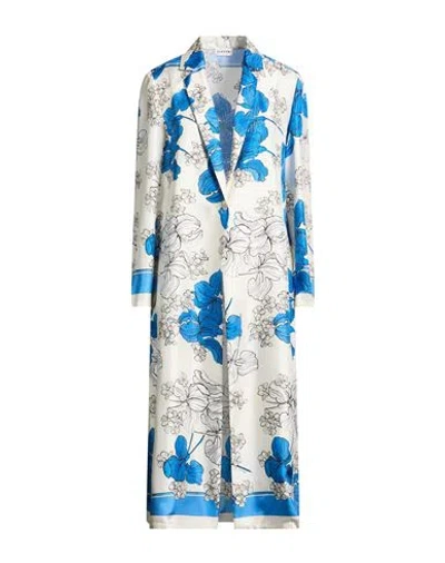 P.a.r.o.s.h P. A.r. O.s. H. Woman Overcoat & Trench Coat Blue Size Xl Silk