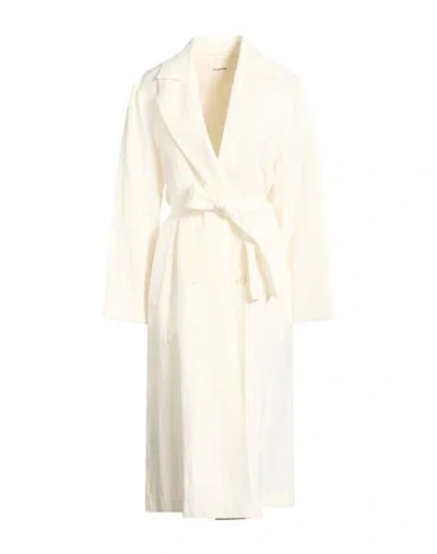 P.a.r.o.s.h P. A.r. O.s. H. Woman Overcoat & Trench Coat Ivory Size S Viscose, Linen In Animal Print