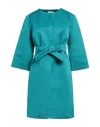 P.a.r.o.s.h P. A.r. O.s. H. Woman Overcoat & Trench Coat Turquoise Size M Polyester In Blue