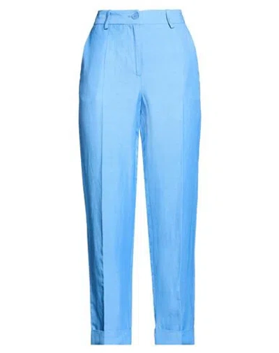 P.a.r.o.s.h P. A.r. O.s. H. Woman Pants Azure Size S Viscose, Linen In Blue