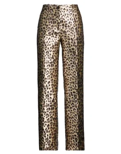P.a.r.o.s.h P. A.r. O.s. H. Woman Pants Beige Size L Cotton, Polyester, Metallic Fiber, Polyamide In Brown