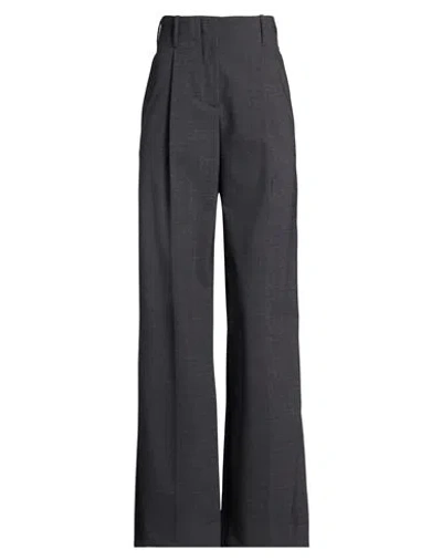 P.a.r.o.s.h P. A.r. O.s. H. Woman Pants Charcoal Size M Virgin Wool, Elastane In Black