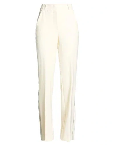 P.a.r.o.s.h P. A.r. O.s. H. Woman Pants Cream Size L Virgin Wool, Elastane, Acetate, Polyamide In White