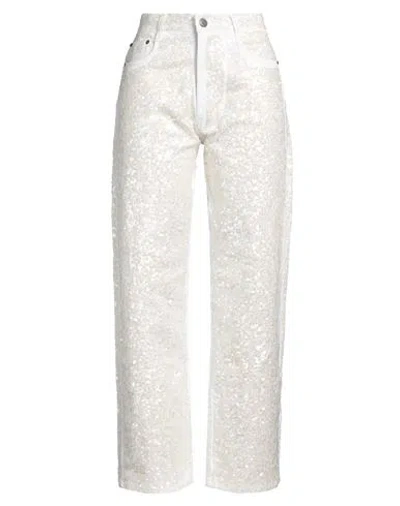 P.a.r.o.s.h P. A.r. O.s. H. Woman Pants Cream Size M Cotton, Elastane, Pvc - Polyvinyl Chloride In White