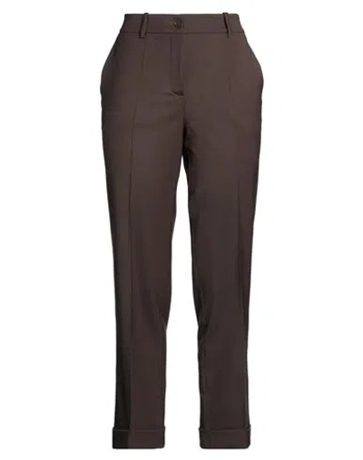 P.a.r.o.s.h P. A.r. O.s. H. Woman Pants Dark Brown Size M Virgin Wool, Elastane