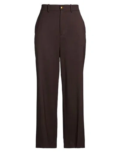 P.a.r.o.s.h P. A.r. O.s. H. Woman Pants Dark Brown Size M Virgin Wool, Elastane