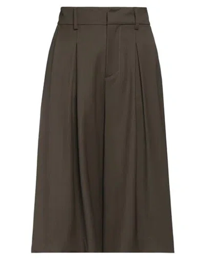 P.a.r.o.s.h P. A.r. O.s. H. Woman Pants Dark Brown Size Xs Virgin Wool, Elastane In Brown
