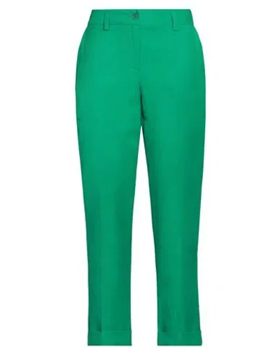 P.A.R.O.S.H P. A.R. O.S. H. WOMAN PANTS GREEN SIZE XS VISCOSE, LINEN
