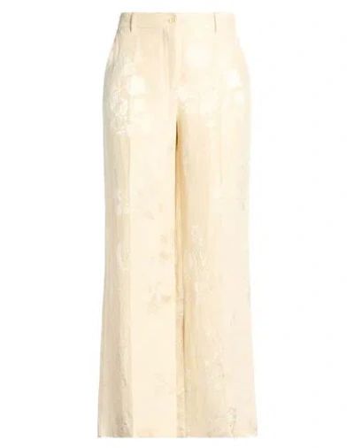 P.a.r.o.s.h P. A.r. O.s. H. Woman Pants Ivory Size L Viscose, Linen In Neutral