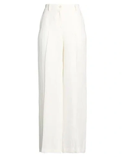 P.a.r.o.s.h P. A.r. O.s. H. Woman Pants Ivory Size M Linen In White