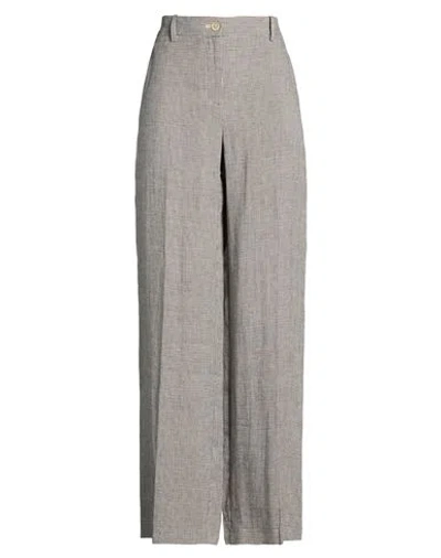 P.a.r.o.s.h P. A.r. O.s. H. Woman Pants Navy Size Xl Linen In Gray