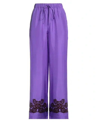 P.a.r.o.s.h P. A.r. O.s. H. Woman Pants Purple Size S Silk
