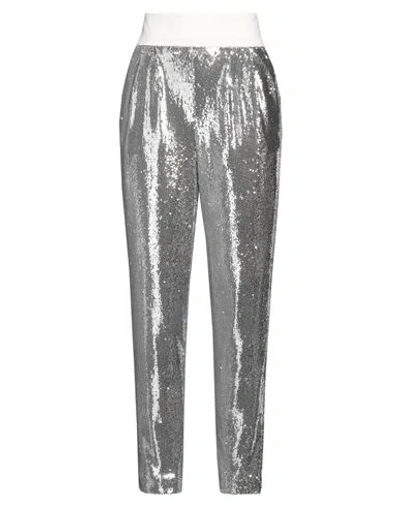P.a.r.o.s.h P. A.r. O.s. H. Woman Pants Silver Size M Polyester, Polyamide