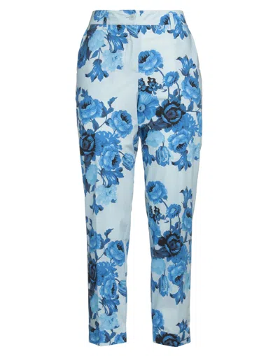 P.A.R.O.S.H P. A.R. O.S. H. WOMAN PANTS SKY BLUE SIZE S COTTON