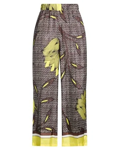 P.a.r.o.s.h P. A.r. O.s. H. Woman Pants Yellow Size M Silk In Brown