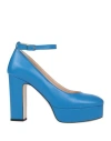 P.a.r.o.s.h P. A.r. O.s. H. Woman Pumps Azure Size 7 Soft Leather In Blue