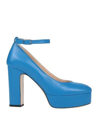 P.a.r.o.s.h P. A.r. O.s. H. Woman Pumps Azure Size 7 Soft Leather In Blue